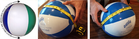 Beach balls measurement