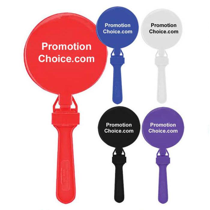 Custom Round Clappers / Printed Noisemakers Customized, Imprinted Logo