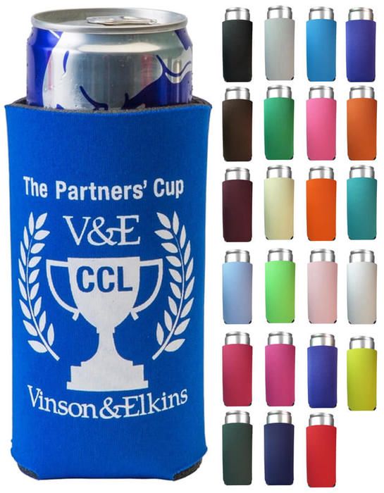 Wedding Can Coolers - Wedding Collapsible Foam 12 oz. Slim Can Cooler