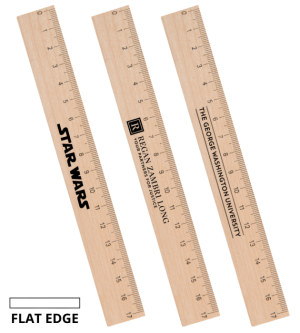 6" Flat Wood Ruler