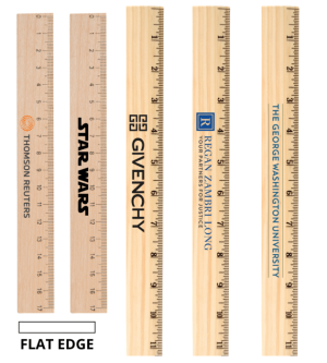 12" Flat Wood Ruler