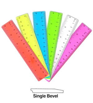 6" Single Bevel Ruler 