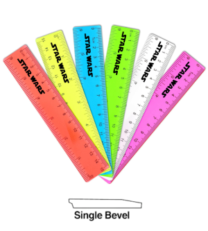 6" Single Bevel Ruler 