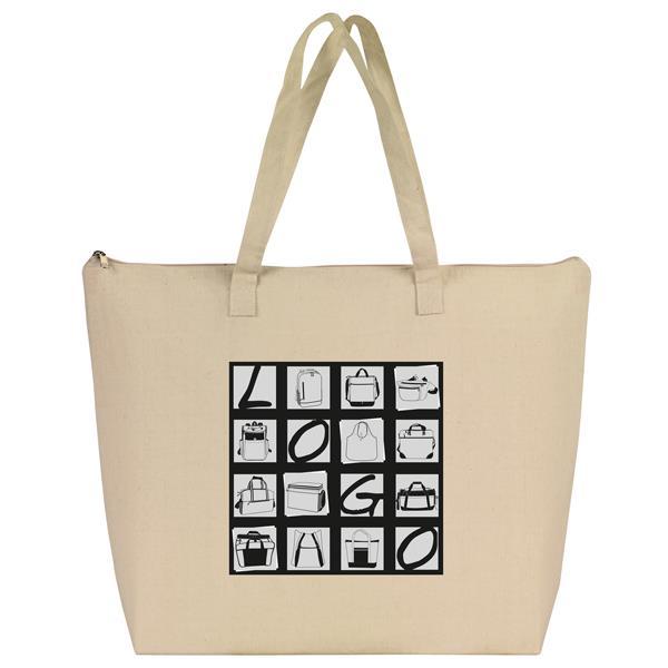 Zippered Natural Cotton Tote | Promotion Choice