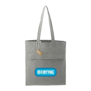 Recycled Cotton Herringbone Tote w/Zip Pocket