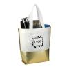 Large Laminated Metallic Bottom Tote