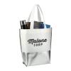 Large Laminated Metallic Bottom Tote