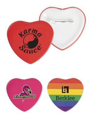 Pride Heart Shaped Button