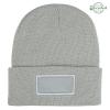 Patch Knit Beanie With Cuff