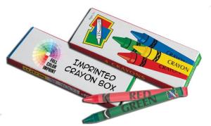 Imprinted Crayons - 4-pack Box of Children's Crayons