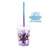 Mood 12 oz. Rainbow Confetti Cup/Straw/Lid Set