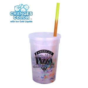 Mood 22 oz. Rainbow Confetti Cup/Straw/Lid Set