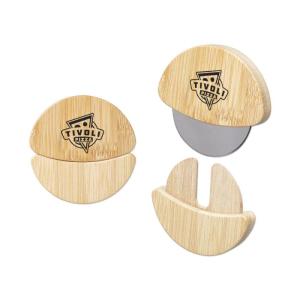 Bamboo Pizza Cutter With Stainless Steel Blade