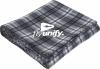 Rollable Plaid Fleece Throw Blanket 50" x 60" Unfolded