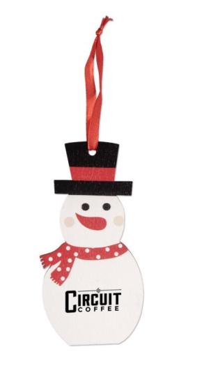 Wooden Snowman Ornament