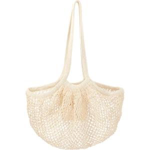 Riviera Cotton Mesh Market Bag w/Zippered Pouch