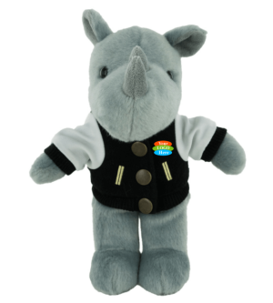 Rhino with Varsity Jacket 8”