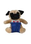 Soft Plush Pug With Gift Card Sack 8"