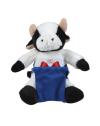 Soft Plush Cow With Gift Card Sack 8"