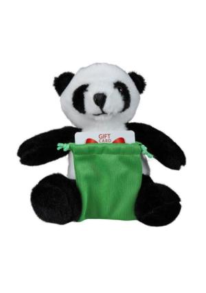 Soft Plush Panda With Gift Card Sack 8"