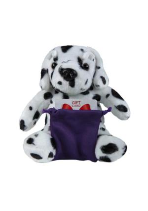 Soft Plush Dalmatian With Gift Card Sack 8"