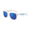 Clear Iconic Frame Mirror Lens Sunglasses