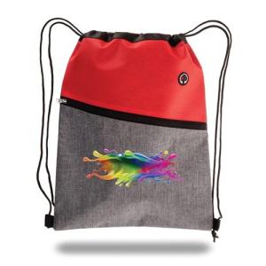 Two-Tone Drawstring Cinch Bag