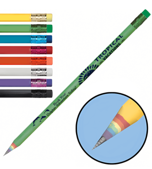 Rainbow Recycled Newspaper Pencil